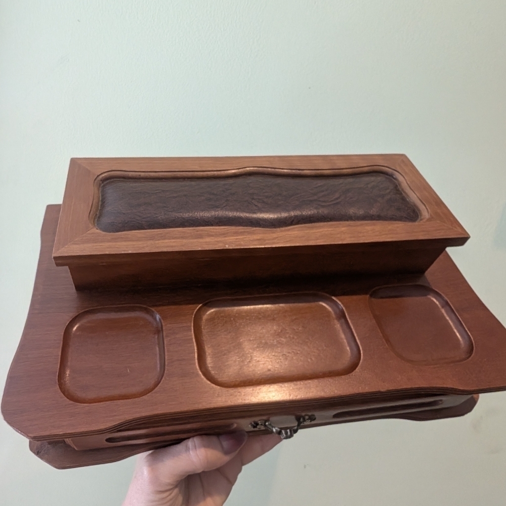 Wooden Jewelry Organizer with Drawer - Picture 5 of 11